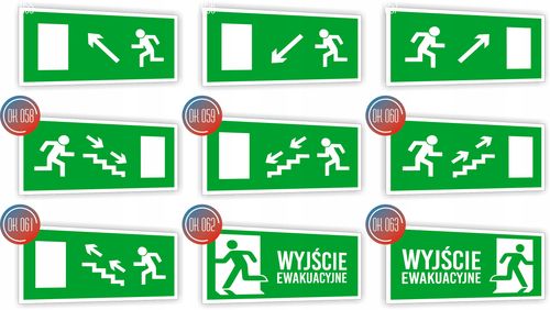 Tabliczka ewakuacyjna informacyjna z nadrukiem 20x10 cm exit na Arena.pl