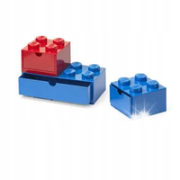 Zestaw szuflad na biurko LEGO 3 MONOCHROME Niebiesko-Czerwony 43250800