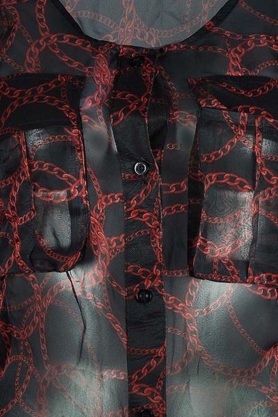 Zwiewna szyfonowa bluzka - 34 / XS zdjęcie 5