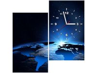 60X60CM ZEGAR OBRAZ DREWNO ŚCIAN KWADRAT