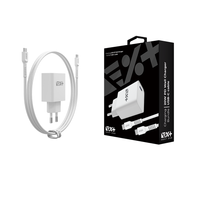 NEXT ONE Ładowarka sieciowa 20W PD 1xUSB-C z kablem USB-C white