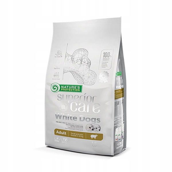 NATURES PROTECTION białe psy MALTAŃCZYK 1,5 kg zdjęcie 1