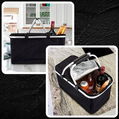 KOSZ PIKNIKOWY SKŁADANY KOSZYK TERMICZNY NA ZAKUPY PIKNIK RÓŻNE WZORY na Arena.pl