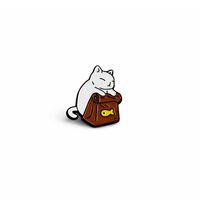 Cat in Bag | 3 cm | Metal | Przypinka | Original