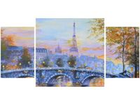80X40CM ALEJKA PARYŻU TRÓJ OBRAZ
