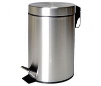 Kosz na odpady biurowy domowy 3l szare srebro fr1