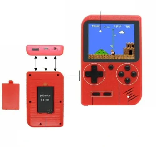 PRZENOŚNA MINI KONSOLA RETRO 400 GIER GAMEBOY GRA na Arena.pl
