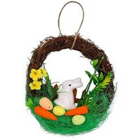 WIANEK NA DRZWI WIOSENNY STROIK WIELKANOCNY ZAWIESZKA DEKORACJE WIELKANOCNE