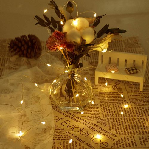 LAMPKI CHOINKOWE na DRUCIK 40 LED ŚWIATEŁKA MIKRO GIRLANDA CIEPŁY BIAŁY AA na Arena.pl