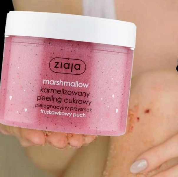 ZIAJA PEELING CUKROWY DO CIAŁA MARSHMALLOW 300ML zdjęcie 5