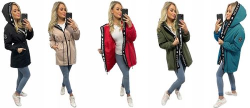 ASYMETRYCZNA PARKA kurtka Z KAPTUREM 4 KOLORY XS na Arena.pl