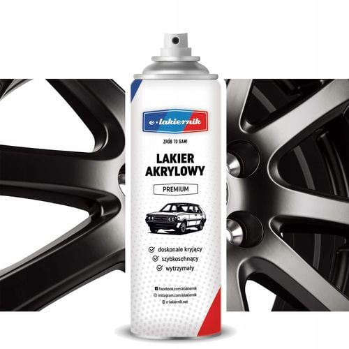 farba czarny mat lakier akrylowy spray aerozol 500ml e-lakiernik na Arena.pl