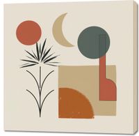 Obraz 100x100cm Słońce, Księżyc i Życie