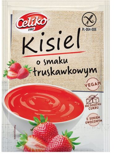 Celiko Kisiel O Smaku Truskawkowym Bez Dodatku Cukru Bezglutenowy 40 g na Arena.pl