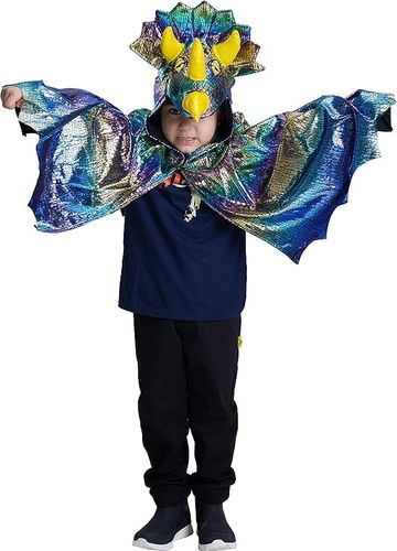 Dziecięca Peleryna Dinozaur Kaptur Kostium Halloween XS/S 110-120cm na Arena.pl