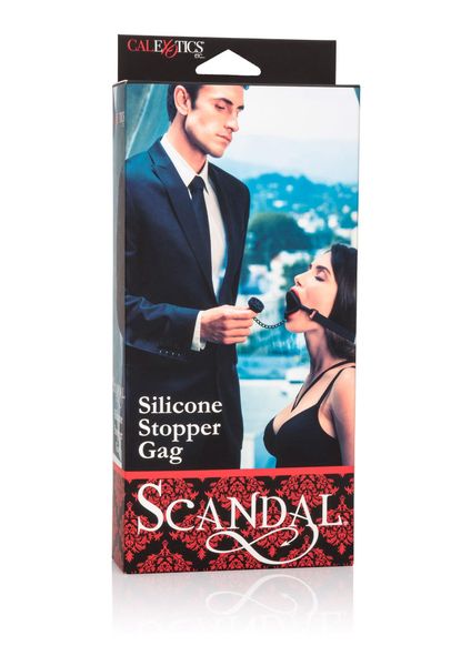 Scandal Silicone Stopper Gag Black zdjęcie 2