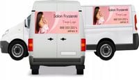 Reklama Naklejka na samochód SALON FRYZJERSKI LOGO