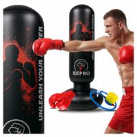 WOREK DMUCHANY TRENINGOWY ZESTAW BOKSERSKI STOJĄCY 160CM RĘKAWICE