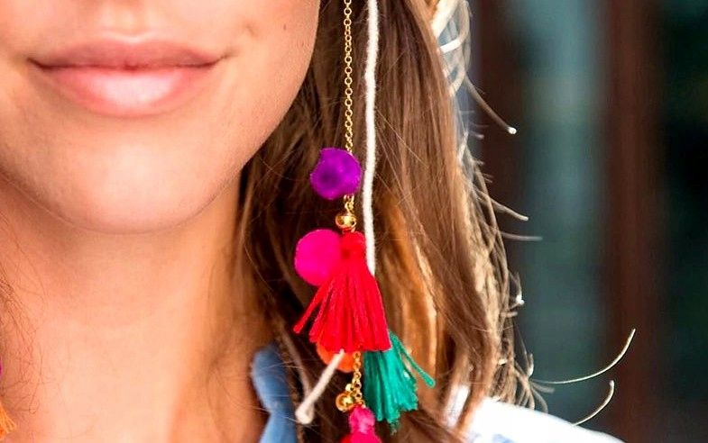 Elegancki Boho Łańcuszek Do Okularów Pompon Brelok zdjęcie 5