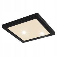 LAMPA SUFITOWA PLAFON NATYNKOWY KWADRAT LED GLOBO LASSE 12380-18B CZARNY