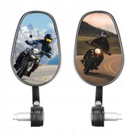 LUSTERKA NA KIEROWNICĘ DO MOTOCYKLA UNIWERSALNE 360° OBROTOWE 22 MM 2 SZT