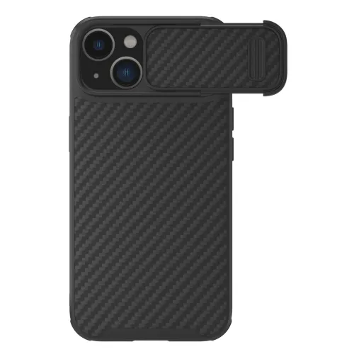 Nillkin Synthetic Fiber S Case etui iPhone 14 z osłoną na aparat czarny na Arena.pl