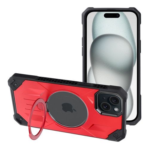 Futerał ARMOR MAG COVER kompatybilny z MagSafe do IPHONE 15 Plus czerwony na Arena.pl