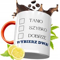 Kubek Pomarańczowy Dla Pracownika Prezent Z Nadrukiem Ze Zdjęciem