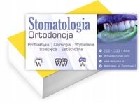 Wizytówki firmowe reklamowe 100szt duży wybór STOMATOLOGIA ORTODONCJA
