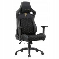 krzesło fotel gamingowy czarny obrotowy na kółkach gamingowy dla gracza