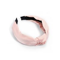 opaska turban z materiału różowa o228r