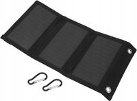 PRZENOŚNY PANEL SŁONECZNY SOLARNY 20W MATA SKŁADANA ŁADOWARKA SŁONECZNA USB