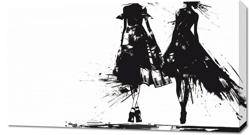 Obraz 90x50cm Atramentowy Przerys zdjęcie 1