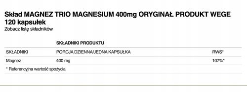 ALTO PHARMA Trio Magnez 400mg 120kaps wegański na Arena.pl