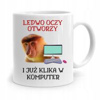 Kubek Śmieszny Nosacz Janusz Ledwo Oczy Otworzy Z Nadrukiem Ze Zdjęciem