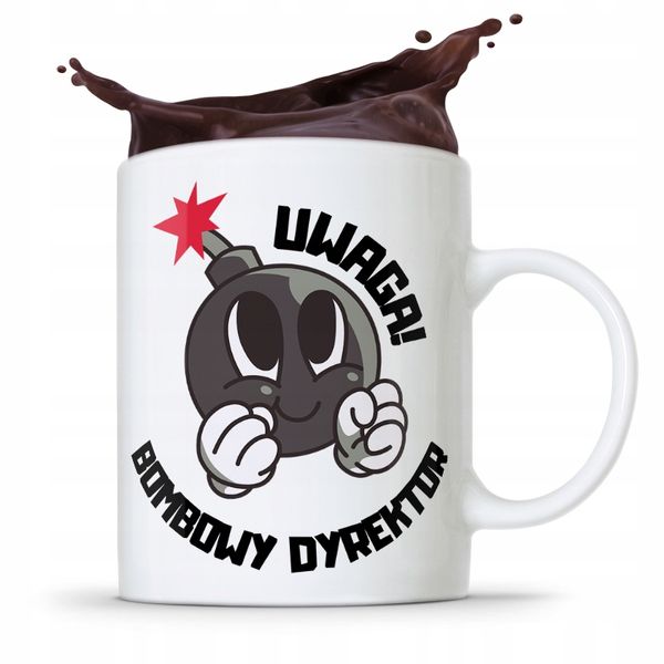 Dla Dyrektora Kubek Uwaga Bombowy Dyrektor Z Nadrukiem Ze Zdjęciem zdjęcie 1