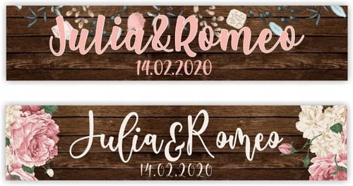 TABLICE ŚLUBNE weselne tablica na samochód IMIONA na Arena.pl