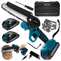 MINI PIŁA ŁAŃCUCHOWA AKUMULATOROWA PILARKA DO GAŁĘZI 6" 2x AKUMULATOR MOCNA