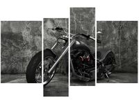 130CM 85 OBRAZ 4 ELEM CHOPPER ŚCIENNY