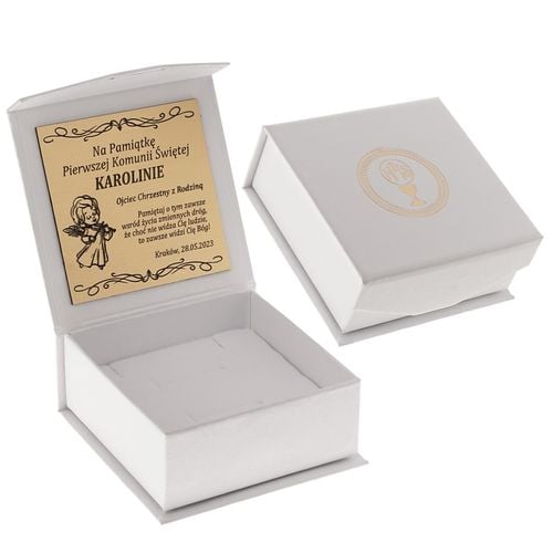 SREBRNY KOMUNIJNY ŁAŃCUSZEK + KRZYŻYK 925 + GRAWER DLA CHŁOPCA DZIEWCZYNKI na Arena.pl