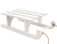 SANKI BIAŁE DREWNIANA FIGURKA DO STROIKA DEKORACJA ŚWIĄTECZNA 20 cm