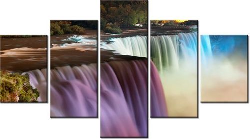 75CM 120 OBRAZ 5 ELEM WODOSPAD NIAGARA ŚCIENNY DRUK na Arena.pl