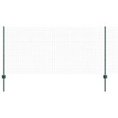 Ogrodzenie z słupkami Zielony 1 x 25 m Stal