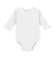 Body bawełniane kimono białe w kropeczki 68