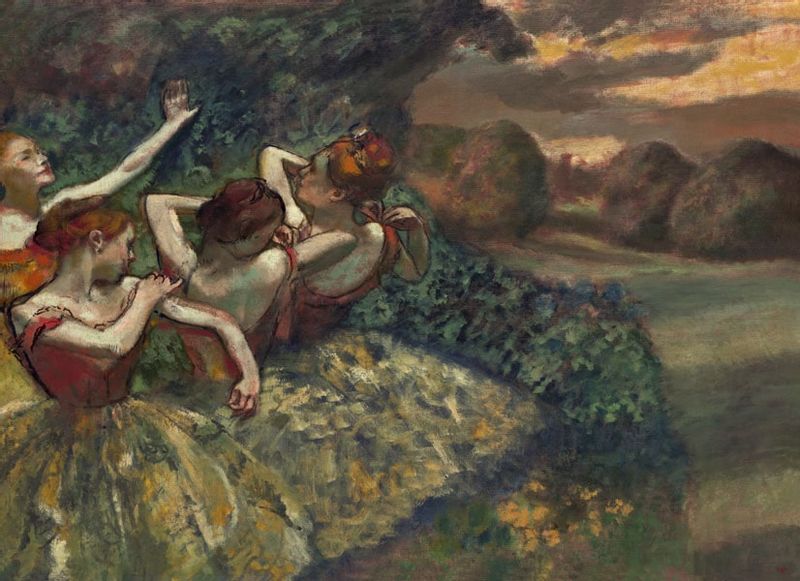 Four Dancers, Edgar Degas - plakat 80x60 cm zdjęcie 1