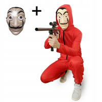PRZEBRANIE NAPAD NA BANK KOSTIUM CZERWONY ONESIE 3XL