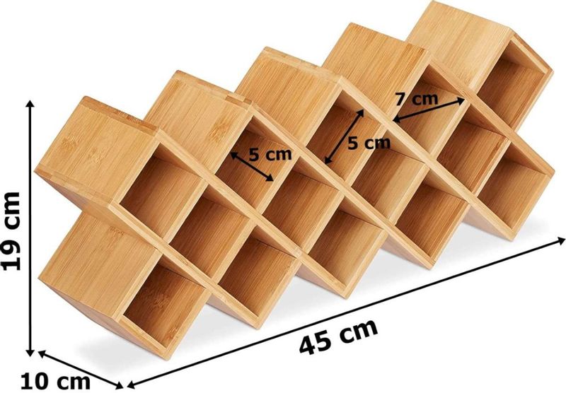 Stojak bambusowy na przyprawy KOCHEN 18 słoików zdjęcie 2
