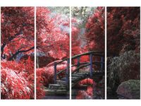 OBRAZ SECRET GARDEN MOST OGRÓD JAPONIA KOLORY