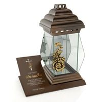 ZNICZ z METALOWĄPODSTAWKĄ na GRÓB DLA DZIADKA + DEDYKACJA GRAWER