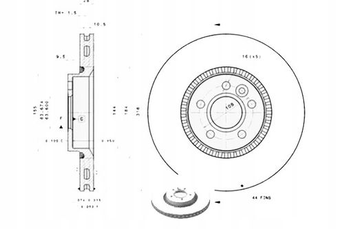 TARCZA HAM PRZOD 316X28 V BREMBO na Arena.pl